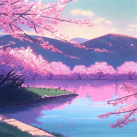 NovelAI Sakura Trees Sunset 4K Wallpaper By DarkPrncsAI On, 58% OFF