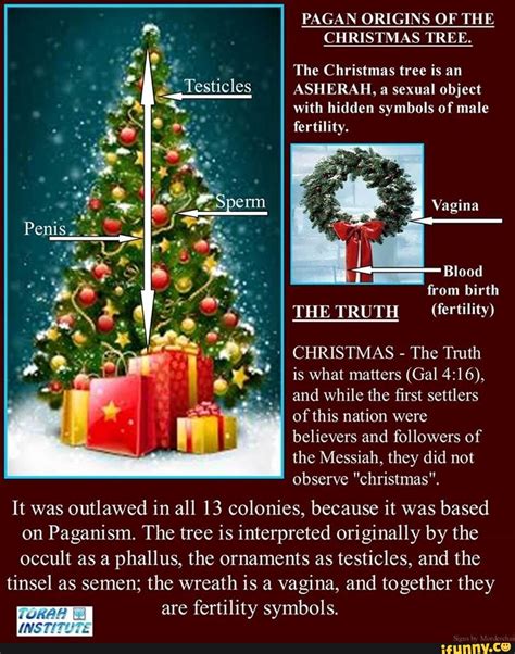 PAGAN ORIGINS OF THE CHRISTMAS TREE. The Christmas tree is an Testicles ...