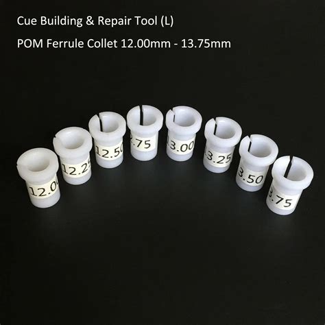 8PC Pool Cue POM Ferrule / Shaft Collet Sleeve - Cue Building Tool Lathe Accessory