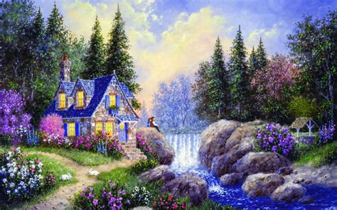 Forest Cottage Cottage Jigsaw Puzzles, Jigsaw Puzzles Art, Fall Cottage, Forest Cottage, Cottage ...