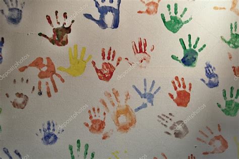 Colourful Hands on the Wall — Stock Photo © dermot68 #34485801