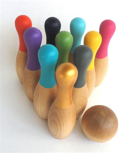 Wood Bowling Set Kids Bowling Set - Etsy