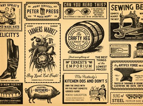 Vintage Newspaper Adverts by The Artifex Forge on Dribbble