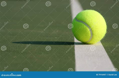 Close Up of a Tennis Ball on the Court Stock Image - Image of play ...