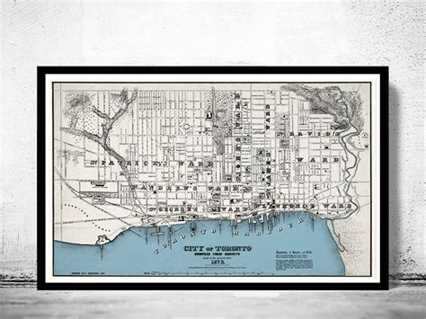 Old Map of Toronto Canada 1897 Vintage Map Wall Map Print - VINTAGE MAPS AND PRINTS