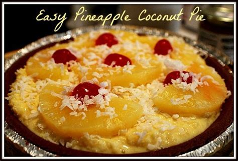 Easy Pineapple Coconut Pie