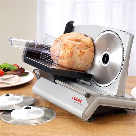 Cooks Professional Meat Slicer Machine for Home Use, Quiet 150W ...