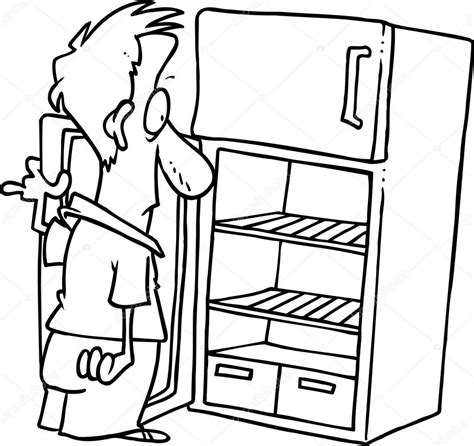 Empty Refrigerator Clipart