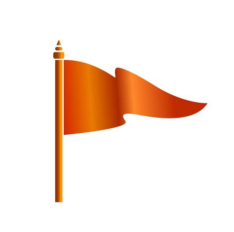 Orange flag vector icon. Bhagwa zenda vector. 20291259 Vector Art at ...