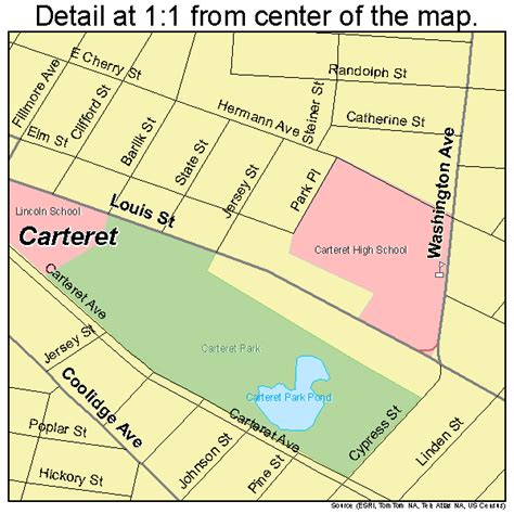 Carteret New Jersey Street Map 3410750