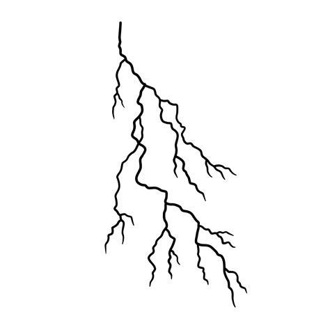 Lightning isolated on white background. Vector simple icon with thunder ...