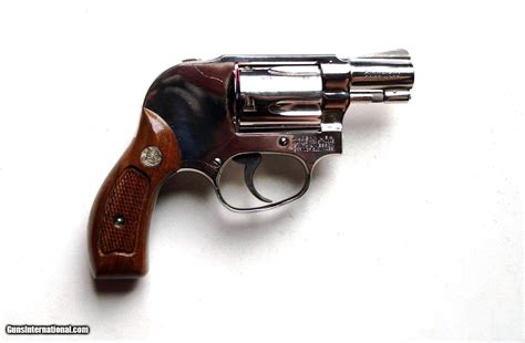 SMITH & WESSON MODEL 38 - SNUB NOSE - NICKEL WITH ORIGINAL BOX AND MANUALS