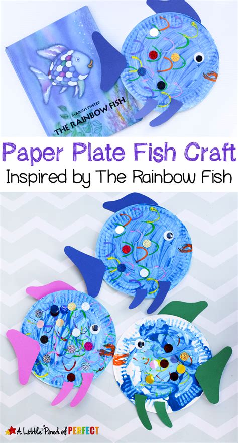 Paper Plate Fish Craft Inspired by The Rainbow Fish - The Rainbow Fish ...