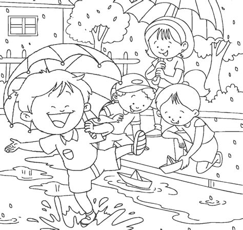 Rainy Day Coloring Pages Printable Coloring Pages