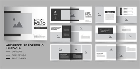 Architecture Portfolio Template Vector Art, Icons, and Graphics for ...