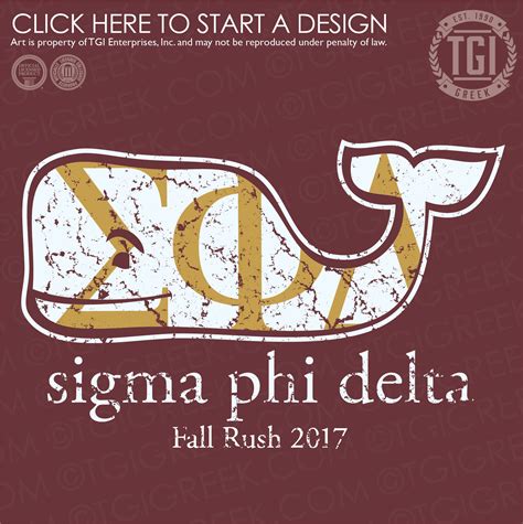 Sigma Phi Delta | ΣΦΔ | Fall Rush | Fraternity Rush | Rush Shirt | TGI Greek | Greek Apparel ...