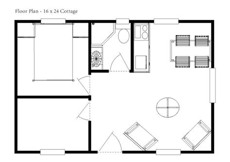 16x24 Cottage Floor Plan - Free House Design Plans 2015 | Cabin floor plans, Cottage floor plan ...