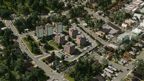 Built two VERY different types of residential areas in the same town - one is a 1970s medium ...