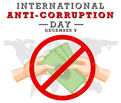 Free Vector | International anti corruption day poster design