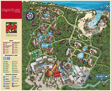 Grand Xcaret Tourist Map - Playa del Carmen • mappery