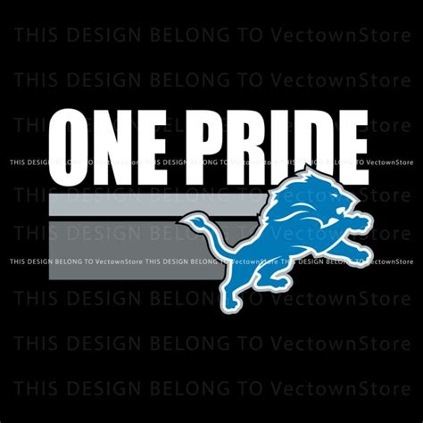 One Pride Detroit Lions Football Svg Digital Download