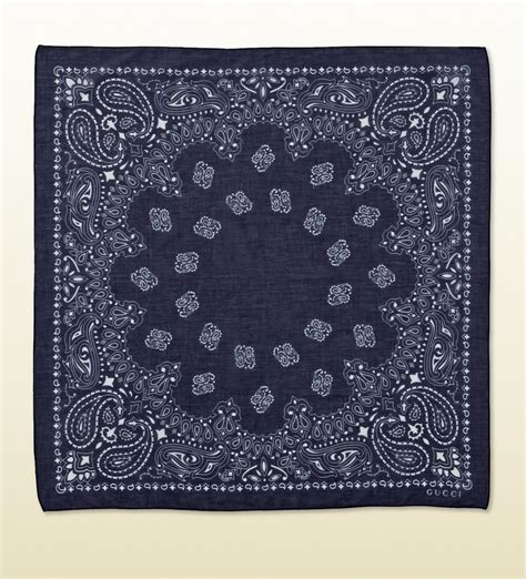 Gucci Bandana Patch Print Carré in Blue for Men (midnight) | Lyst