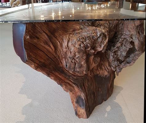 Tree Trunk Coffee Table Legs - Amazon Com Teak Root Coffee Table Including 43 Inch Round Glass ...