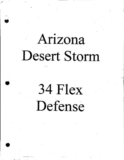 Arizona Desert Swarm 34 Flex Defense | Football defense, Football ...