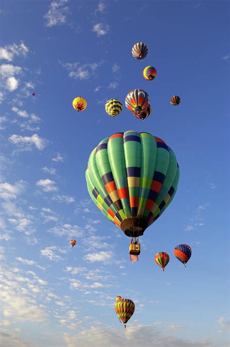 Hot Air Balloons, Sky And Clouds by Gomezdavid