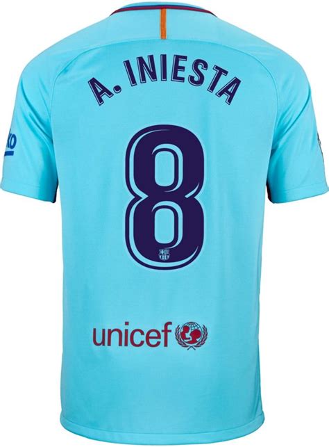 Nike Kids Andres Iniesta Barcelona Away Jersey 2017-18 - SoccerPro