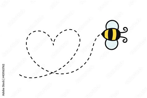 Simple flying bee design vector. Cartoon bee isolated on white ...