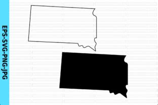 South Dakota Outline Silhouette Graphic by TGT Designs · Creative Fabrica