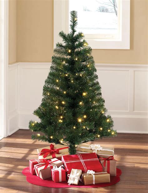 Holiday Time 4' Pre-Lit Regular Full Pine Christmas Tree - Green | Walmart Canada