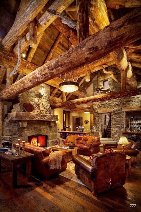 Amazing log cabin interior photo on Sunsurfer