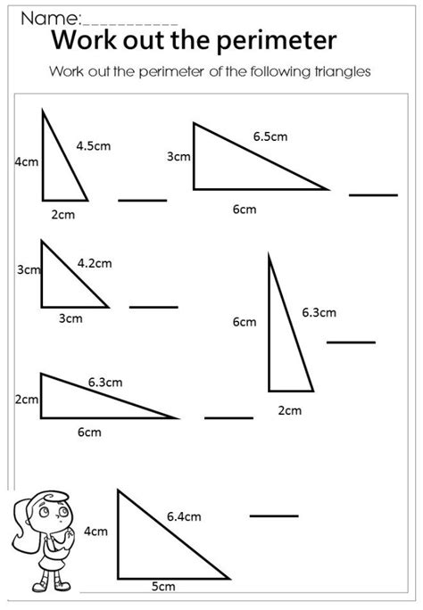 Work out the Triangle Perimeter Worksheet - | Perimeter worksheets ...