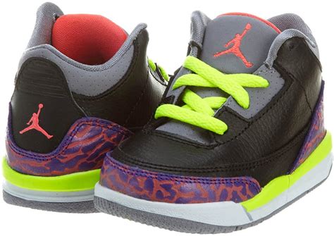 Jordan - BABY AIR JORDAN 3 RETRO (TD) Black Atomic RED CMNT VLT (6 ...