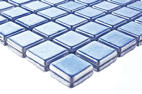 Light Blue 1" x 1" (Artistic Series) Glass Pool Tile by Betsan Mosaix - Blue Water Pool Mosaics