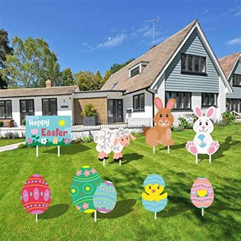 Easter Lawn Signs- Weatherproof- 8 Pack - Top Notch DFW, LLC