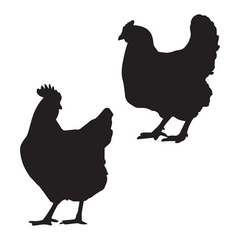 Chicken Silhouette Art 7197687 Vector Art at Vecteezy