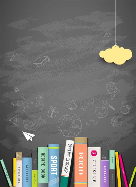 Vector Graffiti Book Creative Educational Background Blackboard, Graffiti, Blackboard, Book ...