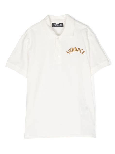 Versace Kids logo-embroidered Polo Shirt - Farfetch