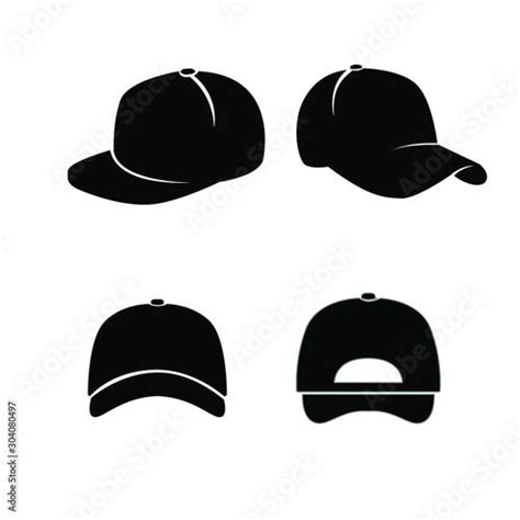 set of Baseball hat black logo icon design vector illustration | Nuevos ...