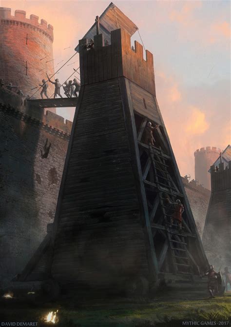 ArtStation - SIEGE TOWER, David Demaret Fantasy Warrior, Fantasy Rpg, Medieval Fantasy, Dark ...