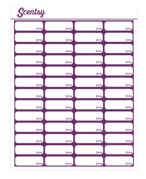 Scentsy Label Template 1502 - Pensandpieces