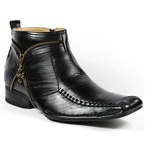 Ferro Aldo MFA-606318 Black Mens Dress Ankle Boots Shoes w/ Leather ...