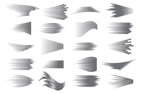 Isolated Speed Lines For Fast Motion In Comics Vector, Icon, Stamp, Illustration PNG and Vector ...