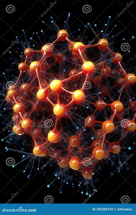 Nanotechnology Molecular Structure Visualization Stock Illustration ...