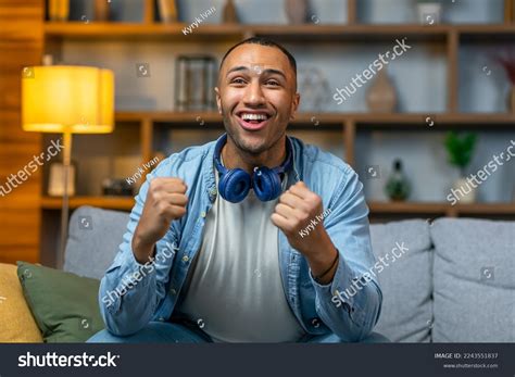 Young Man Watching Tv On Couch Stock Photo 2243551837 | Shutterstock