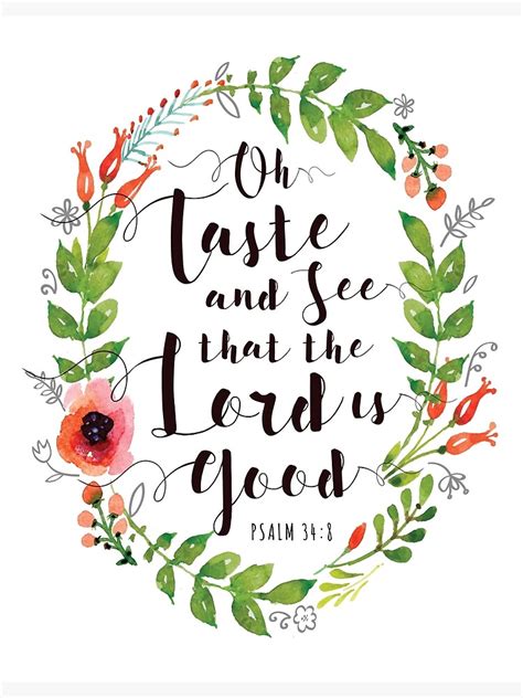 "Oh Taste and See that the Lord is Good" Framed Art Print for Sale by Trusting4Peace | Redbubble