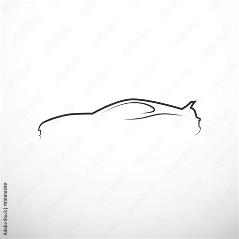 Abstract car silhouette. Side view. Vector illustration Stock Vector ...